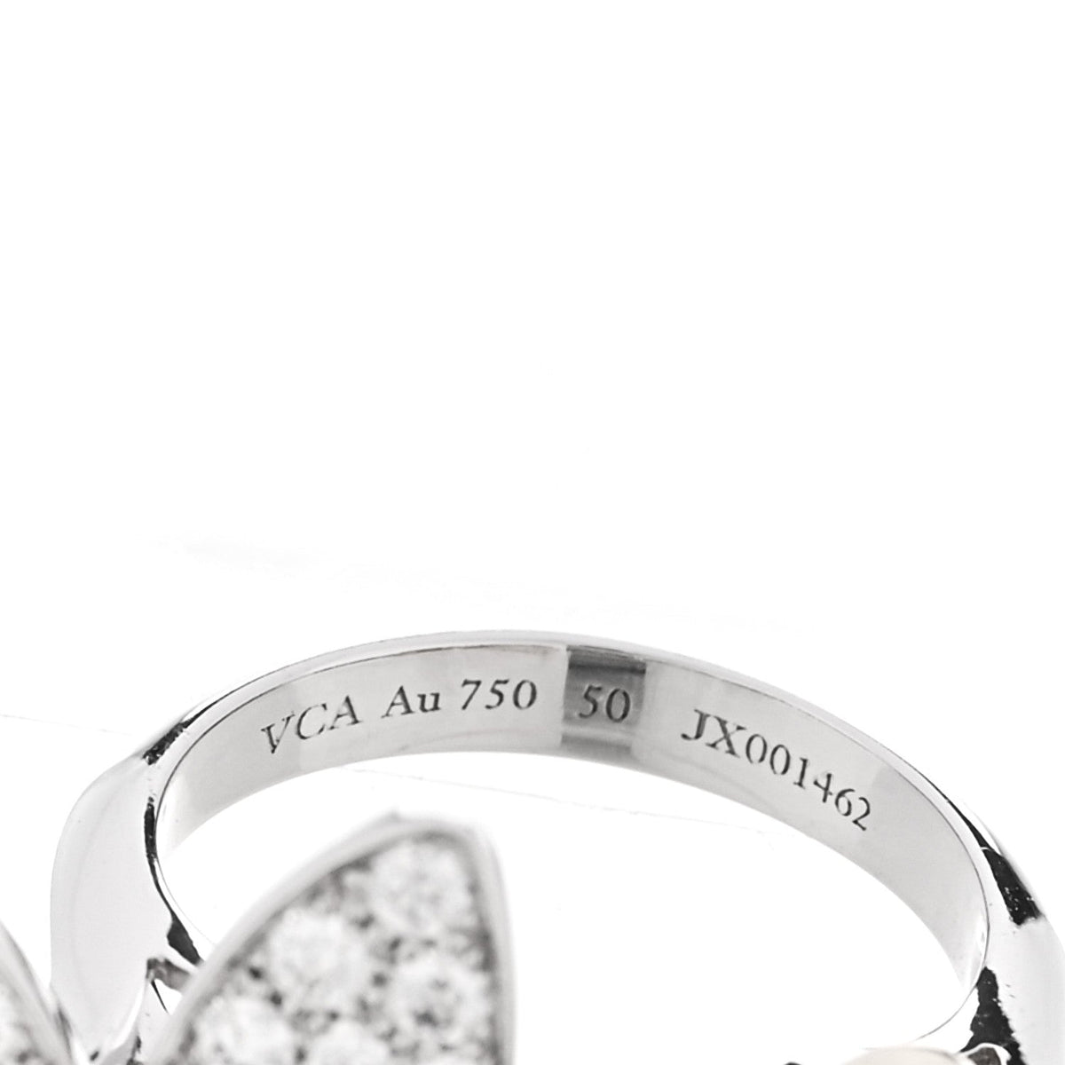 Van Cleef & Arpels 18K Gold Two Butterfly Ring 50 5.25
