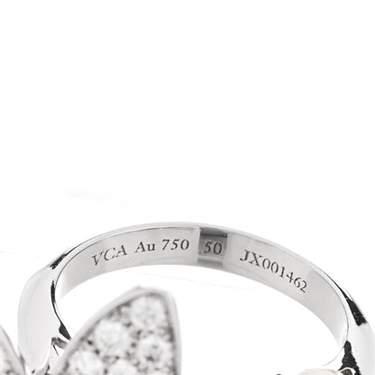 Van Cleef & Arpels 18K Gold Two Butterfly Ring 50 5.25