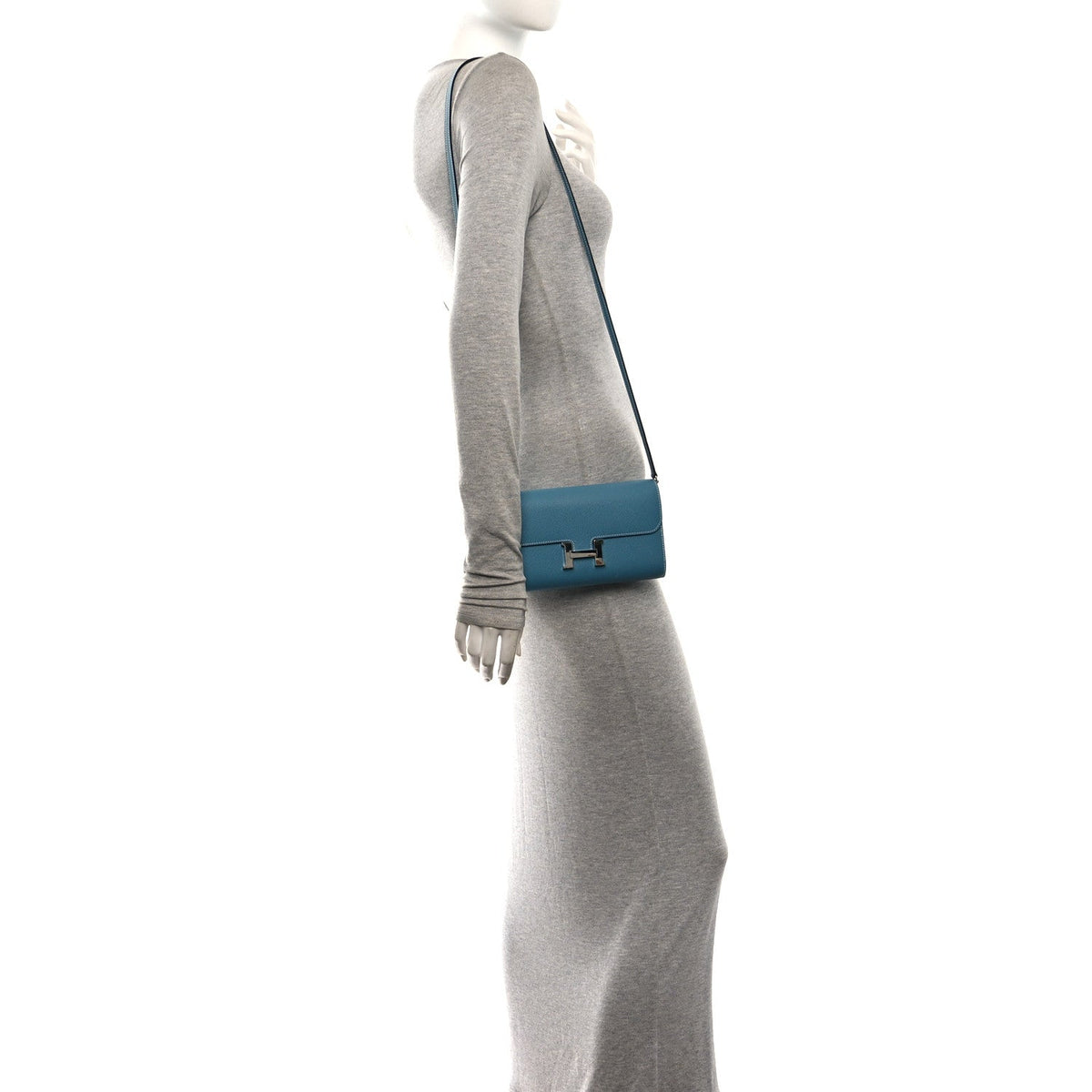 Hermes Epsom Constance Wallet To Go New Blue Jean