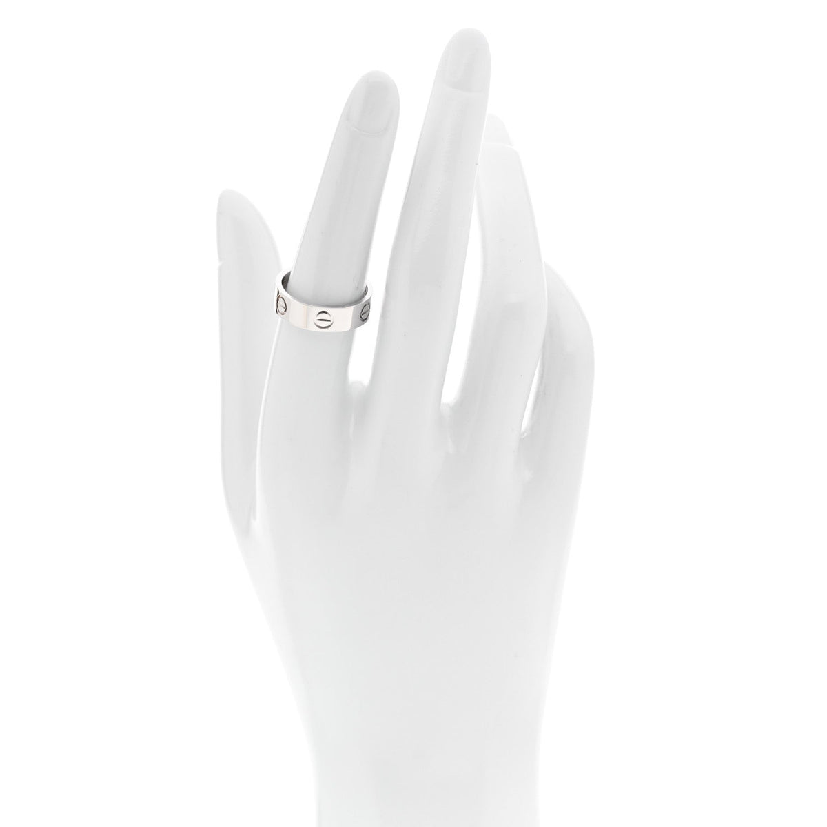 Cartier 18K White Gold 5.5mm LOVE Ring 53 6.5
