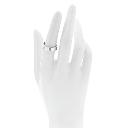 Cartier 18K White Gold 5.5mm LOVE Ring 53 6.5