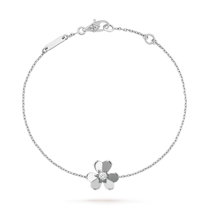 18K Gold Diamond VCA Frivole Mini Bracelet