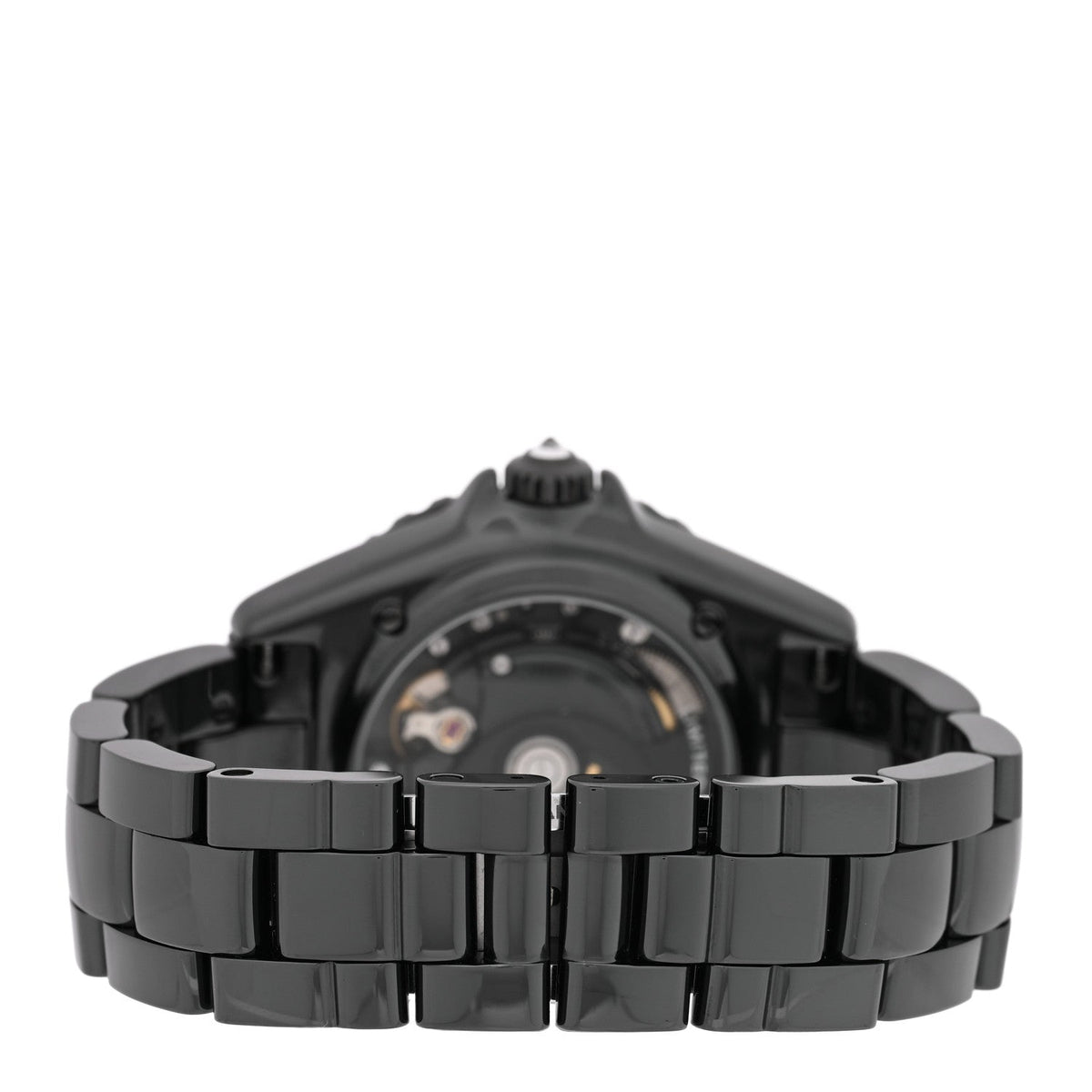 Chanel Stainless Steel Ceramic Diamond 38mm J12 Limited Edition Automatic Watch Black