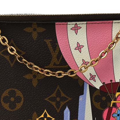 Louis Vuitton Monogram 2019 Christmas Animation Double Zip Pochette