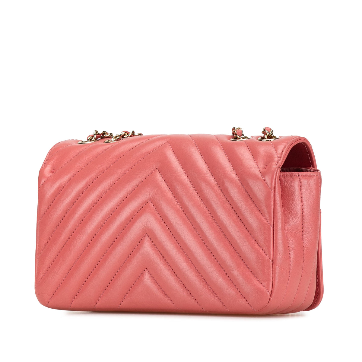 Statement Flap Bag Chevron Calfskin Small