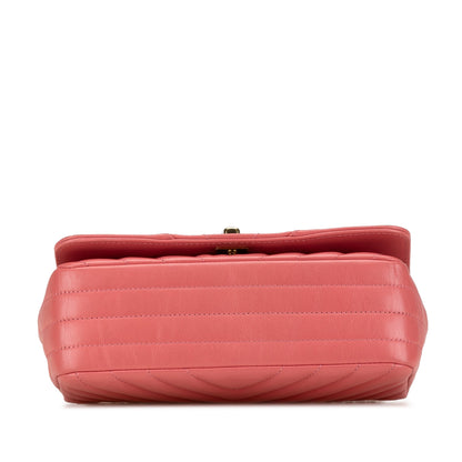 Statement Flap Bag Chevron Calfskin Small