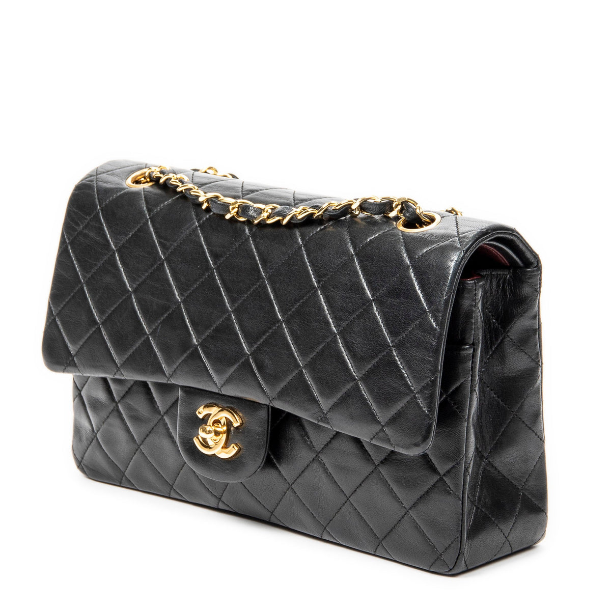Vintage Classic Double Flap Bag Quilted Lambskin Medium