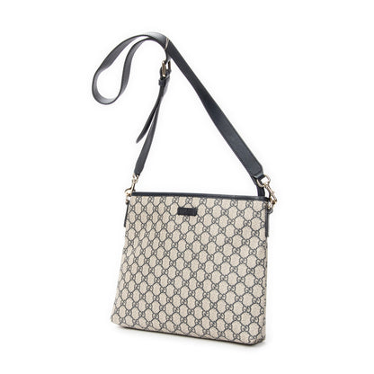 Zip Top Messenger Bag GG Coated Canvas Medium