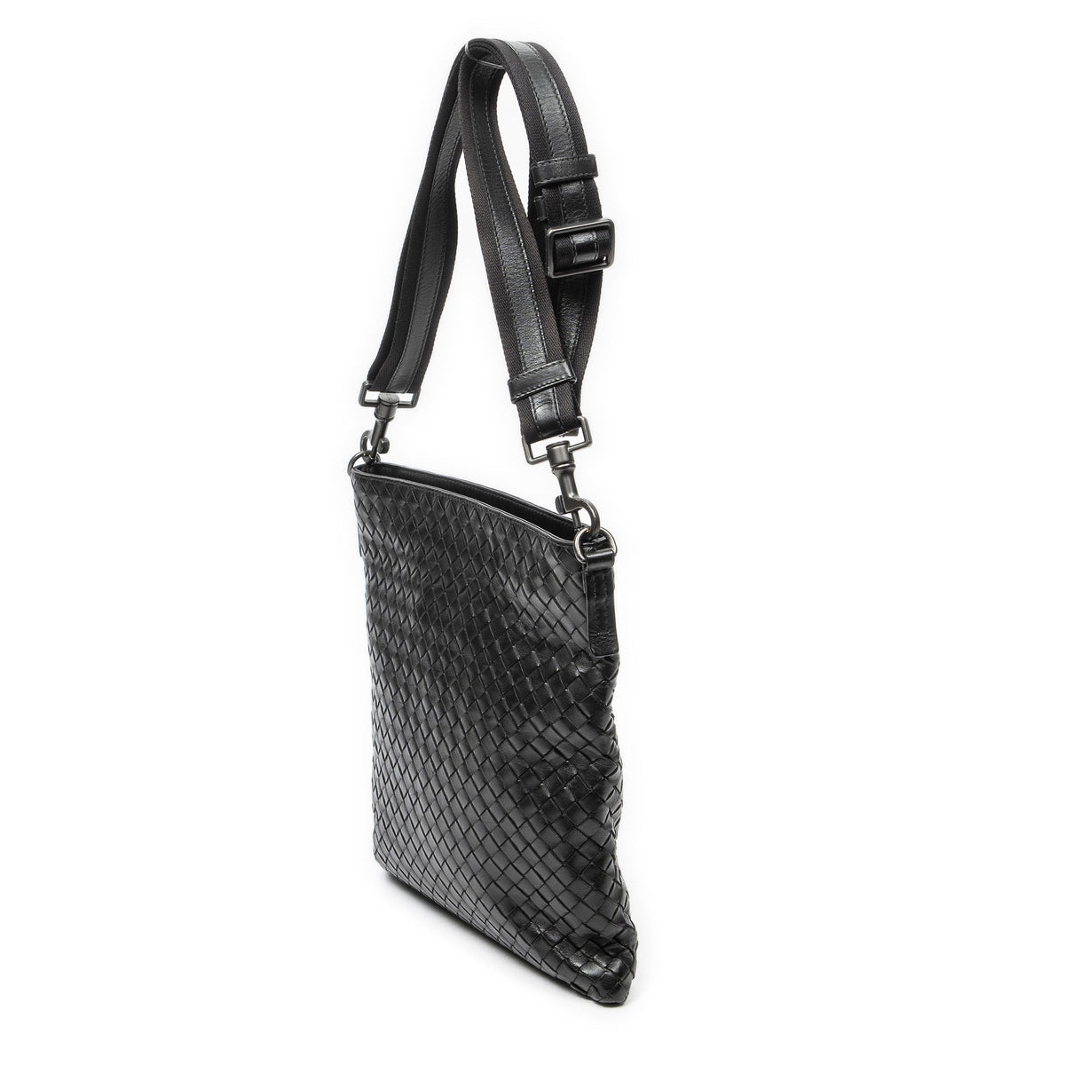 Flat Messenger Bag Intrecciato Nappa Medium