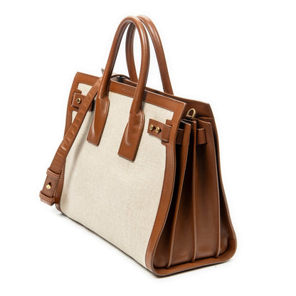 Sac de Jour Souple Bag Canvas with Leather Small