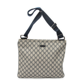 Zip Top Messenger Bag GG Coated Canvas Large