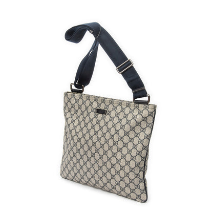 Zip Top Messenger Bag GG Coated Canvas Large