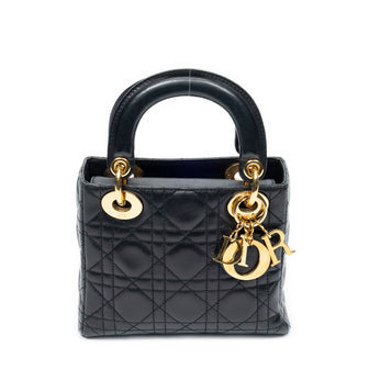 Vintage Lady Dior Bag	 Cannage Quilt Lambskin Mini