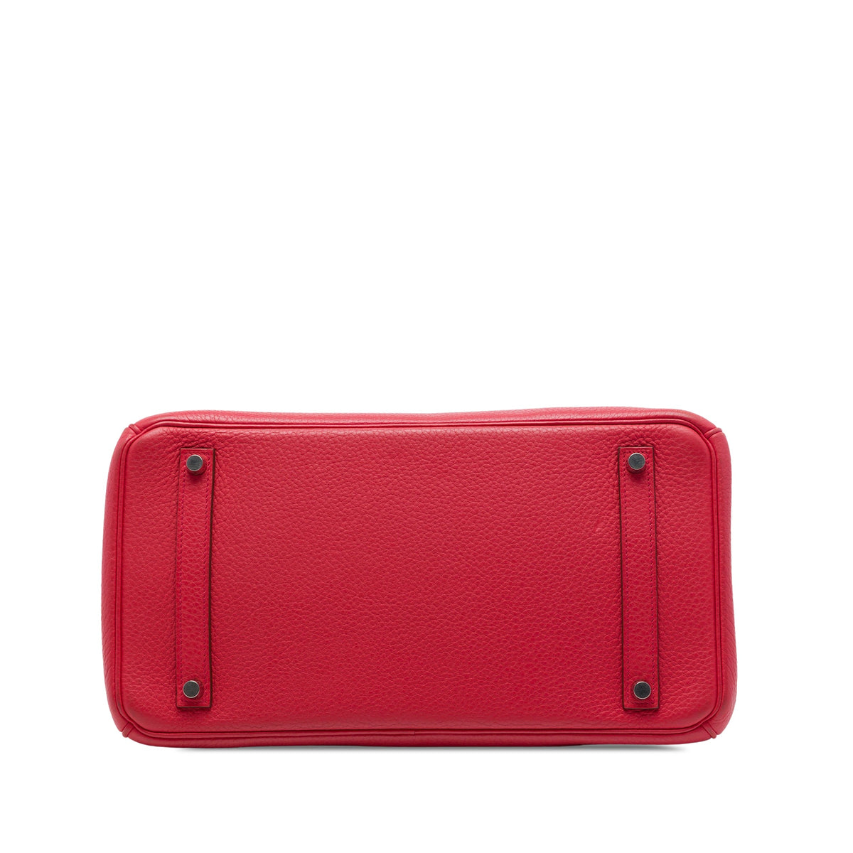 Birkin Handbag Red Clemence with Palladium Hardware 35