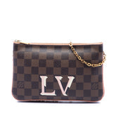 Double Zip Pochette Damier