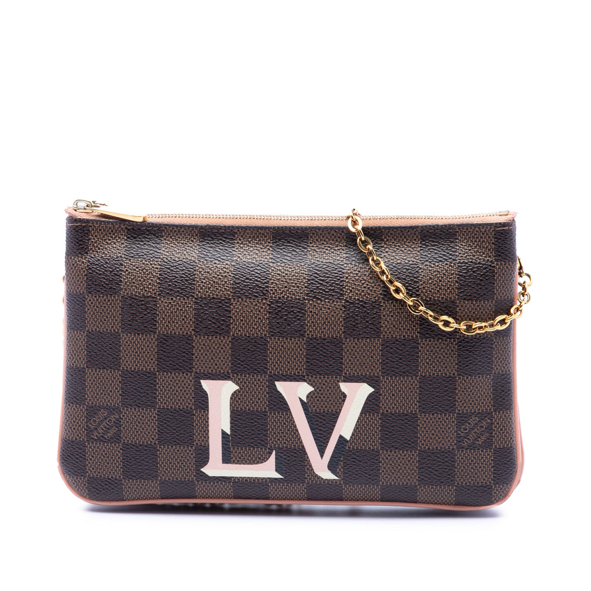 Double Zip Pochette Damier