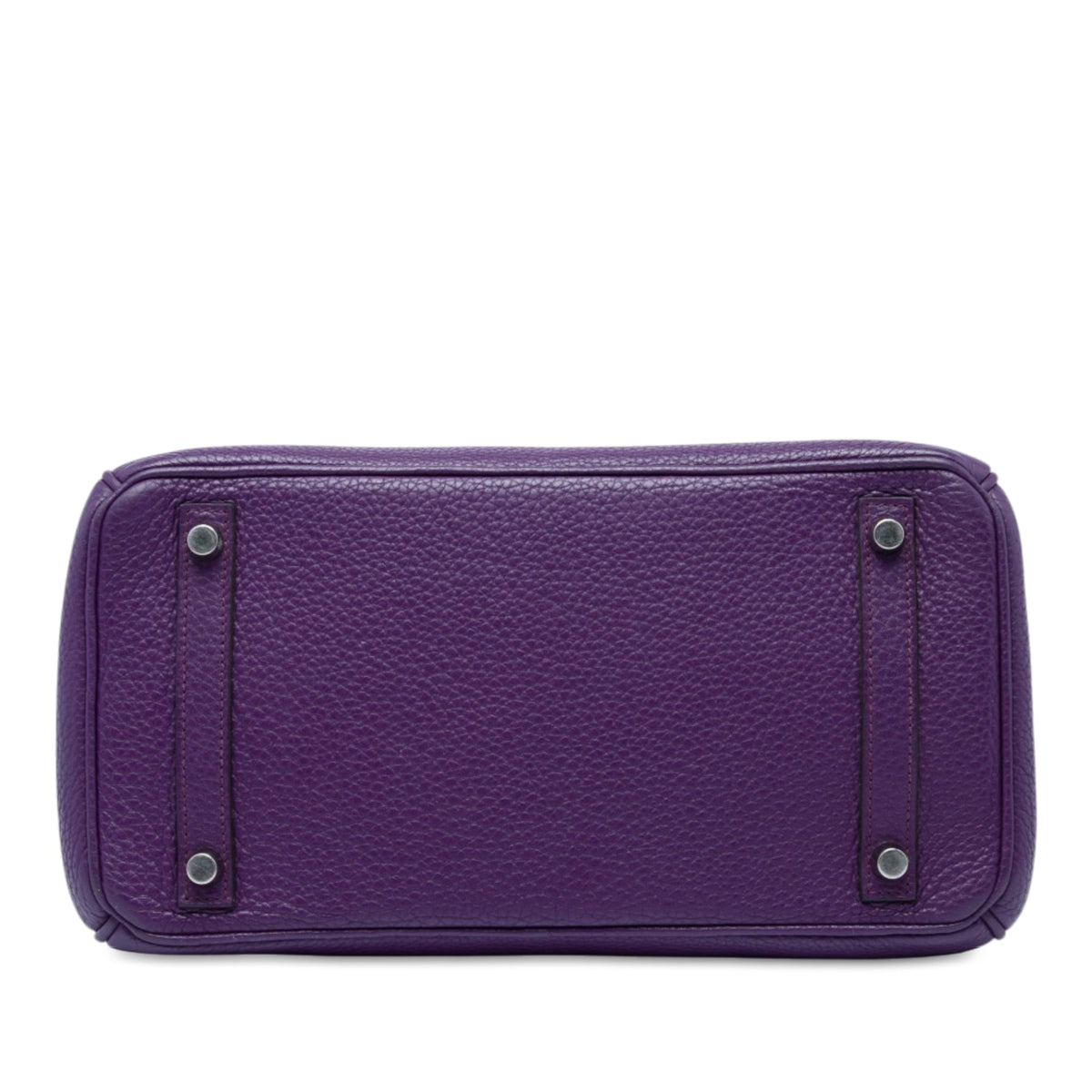 Birkin Handbag Purple Clemence with Palladium Hardware 30