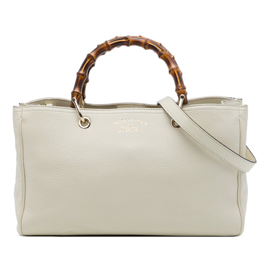 Bamboo Shopper Tote Leather Medium