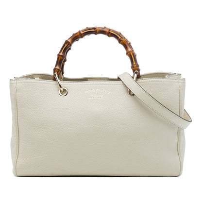 Bamboo Shopper Tote Leather Medium