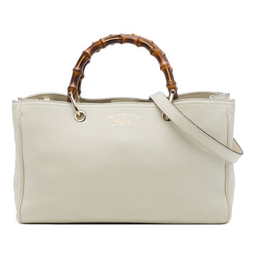 Bamboo Shopper Tote Leather Medium
