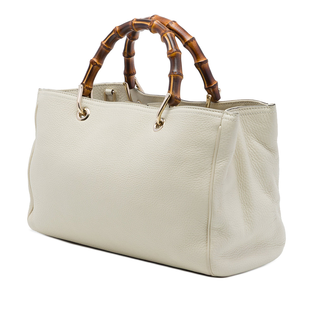 Bamboo Shopper Tote Leather Medium