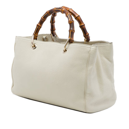 Bamboo Shopper Tote Leather Medium