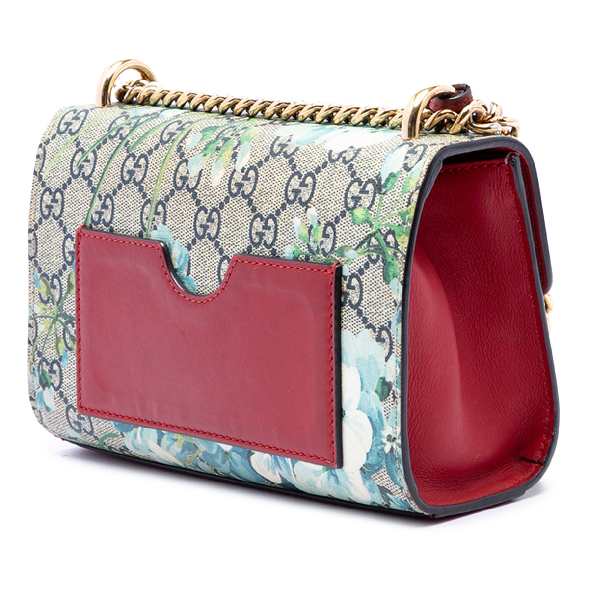 Padlock Shoulder Bag Blooms Print GG Coated Canvas Small