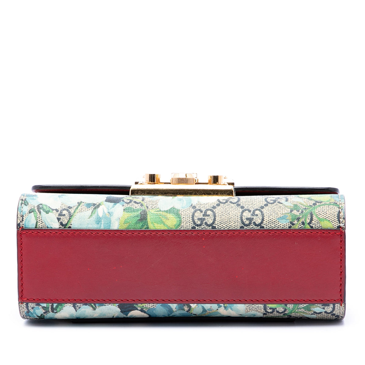 Padlock Shoulder Bag Blooms Print GG Coated Canvas Small
