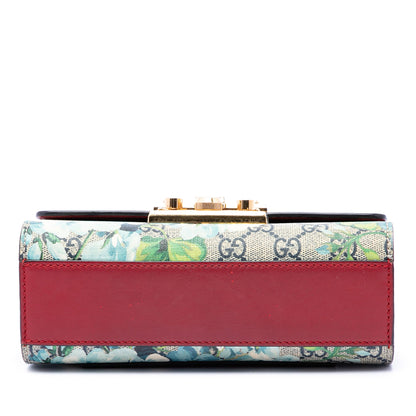Padlock Shoulder Bag Blooms Print GG Coated Canvas Small