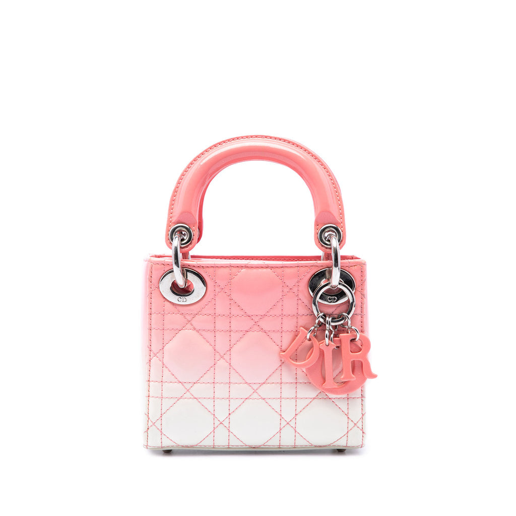 Lady Dior Bag Cannage Quilt Patent Mini