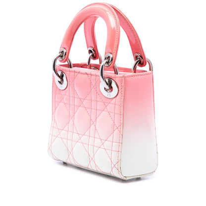 Lady Dior Bag Cannage Quilt Patent Mini
