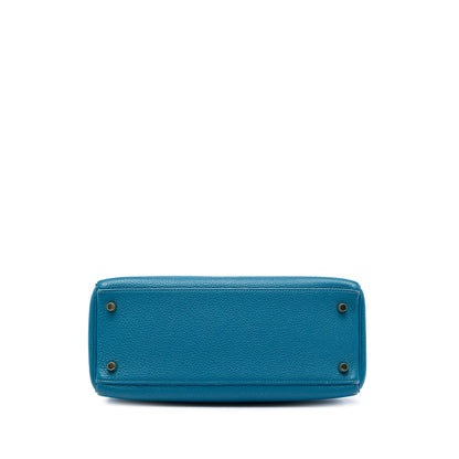 Kelly Handbag Blue Togo with Gold Hardware 28