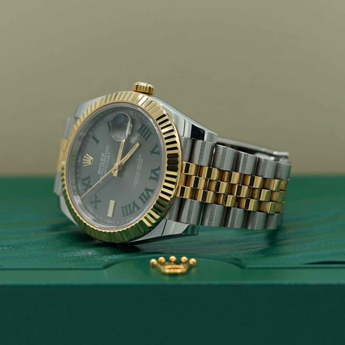 Rolex Datejust 41 mm Slate 18k Yellow Gold Jubilee 126333-0020