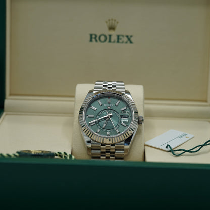 Rolex Sky-Dweller 42 mm Mint Green Oyster 336934-0001