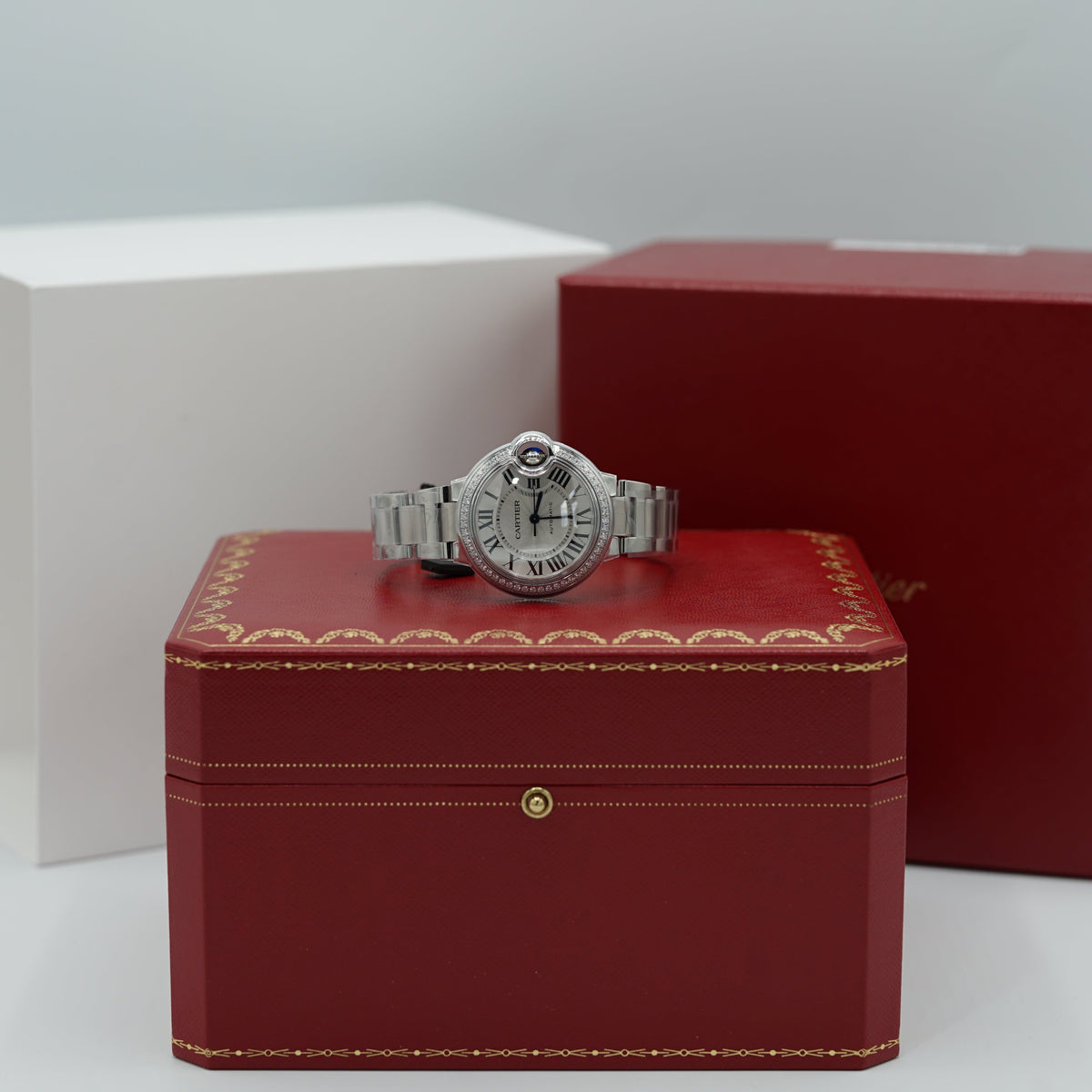 Cartier Ballon Bleu 36 mm Steel Silver Dial Bracelet W4BB0024