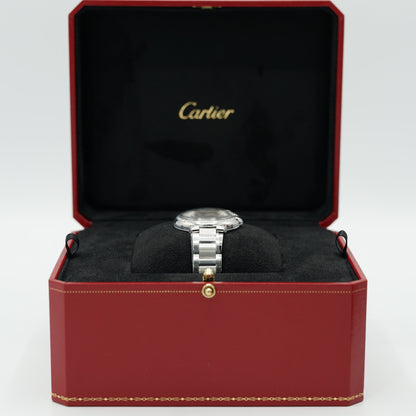 Cartier Ballon Bleu 36 mm Steel Silver Dial Bracelet W4BB0024