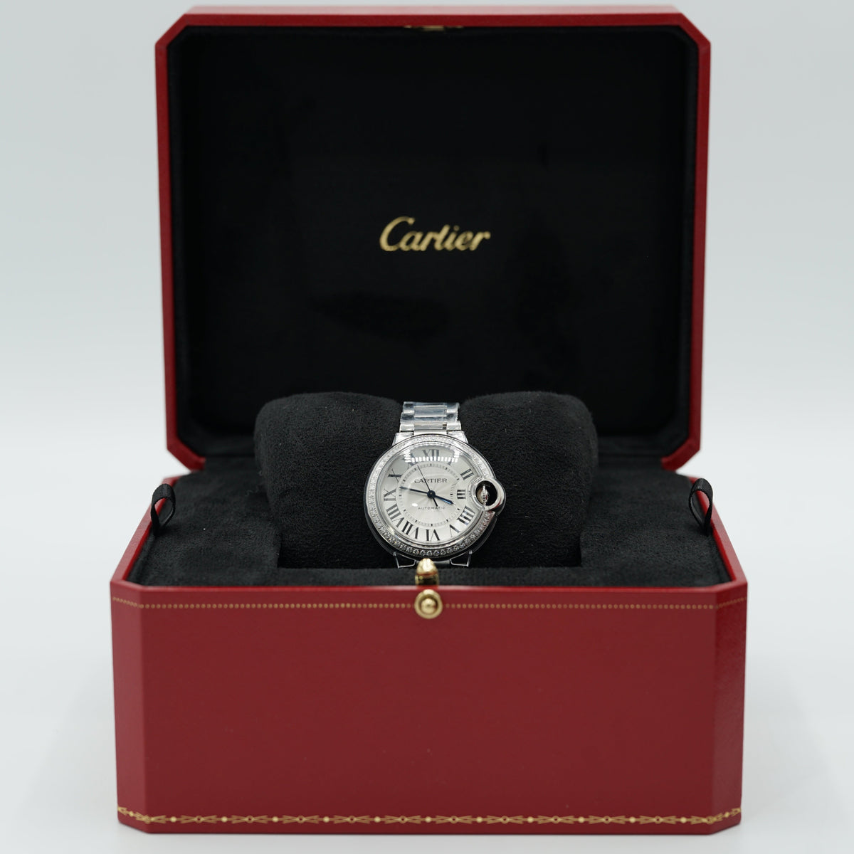 Cartier Ballon Bleu 36 mm Steel Silver Dial Bracelet W4BB0024
