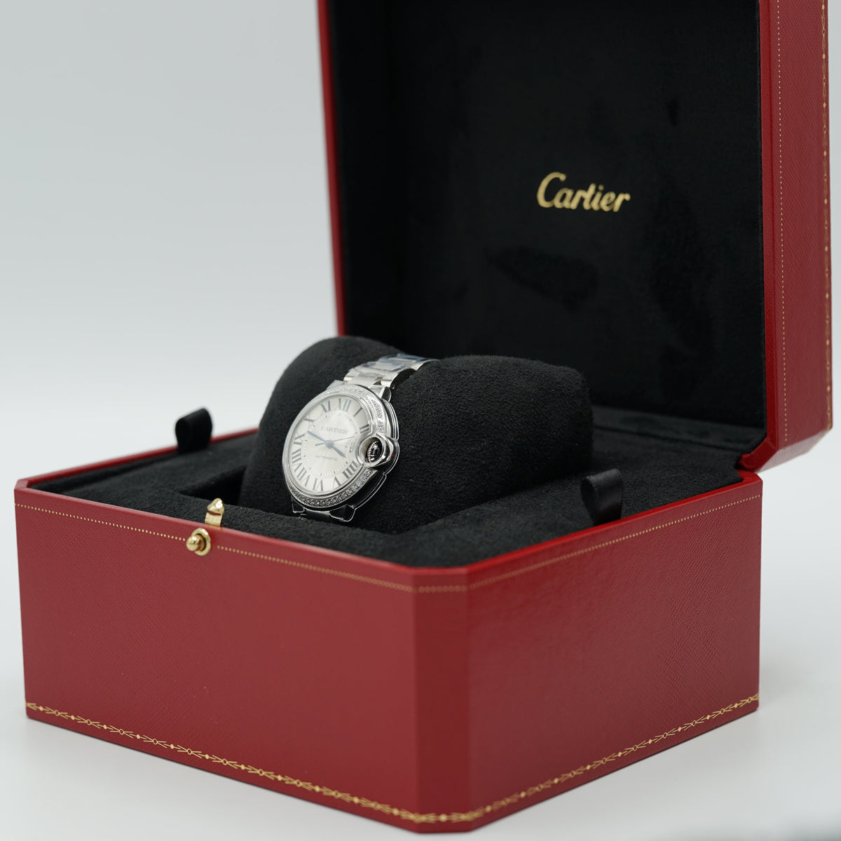 Cartier Ballon Bleu 36 mm Steel Silver Dial Bracelet W4BB0024