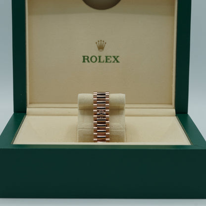 Rolex Day-Date 36 mm Turquoise Diamonds 18k Everose Gold President 128345rbr-0064