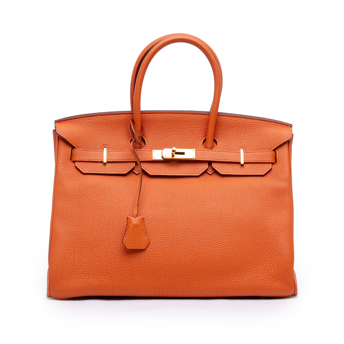 Birkin Handbag Orange Togo with Gold Hardware 35