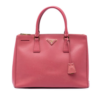 Double Zip Lux Tote Saffiano Leather Medium