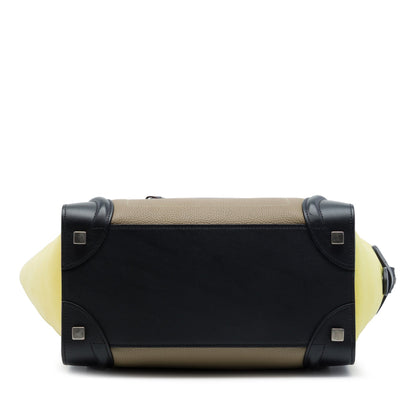 Tricolor Luggage Bag Leather Micro