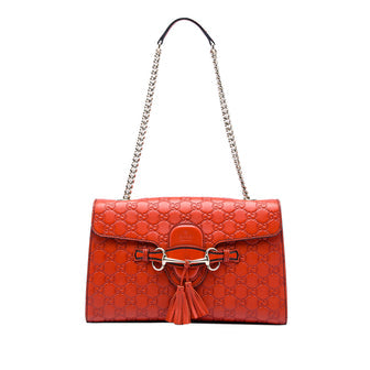 Emily Chain Flap Bag Guccissima Leather Medium