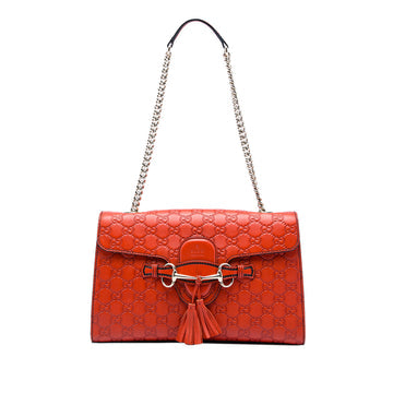 Emily Chain Flap Bag Guccissima Leather Medium