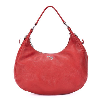 Zip Top Hobo Vitello Daino Medium