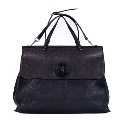 Bamboo Daily Top Handle Bag Leather Large