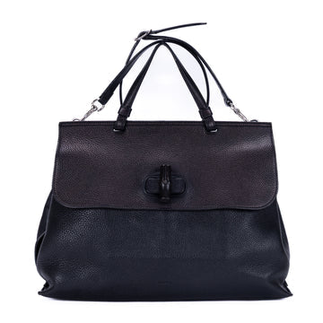 Bamboo Daily Top Handle Bag Leather Large