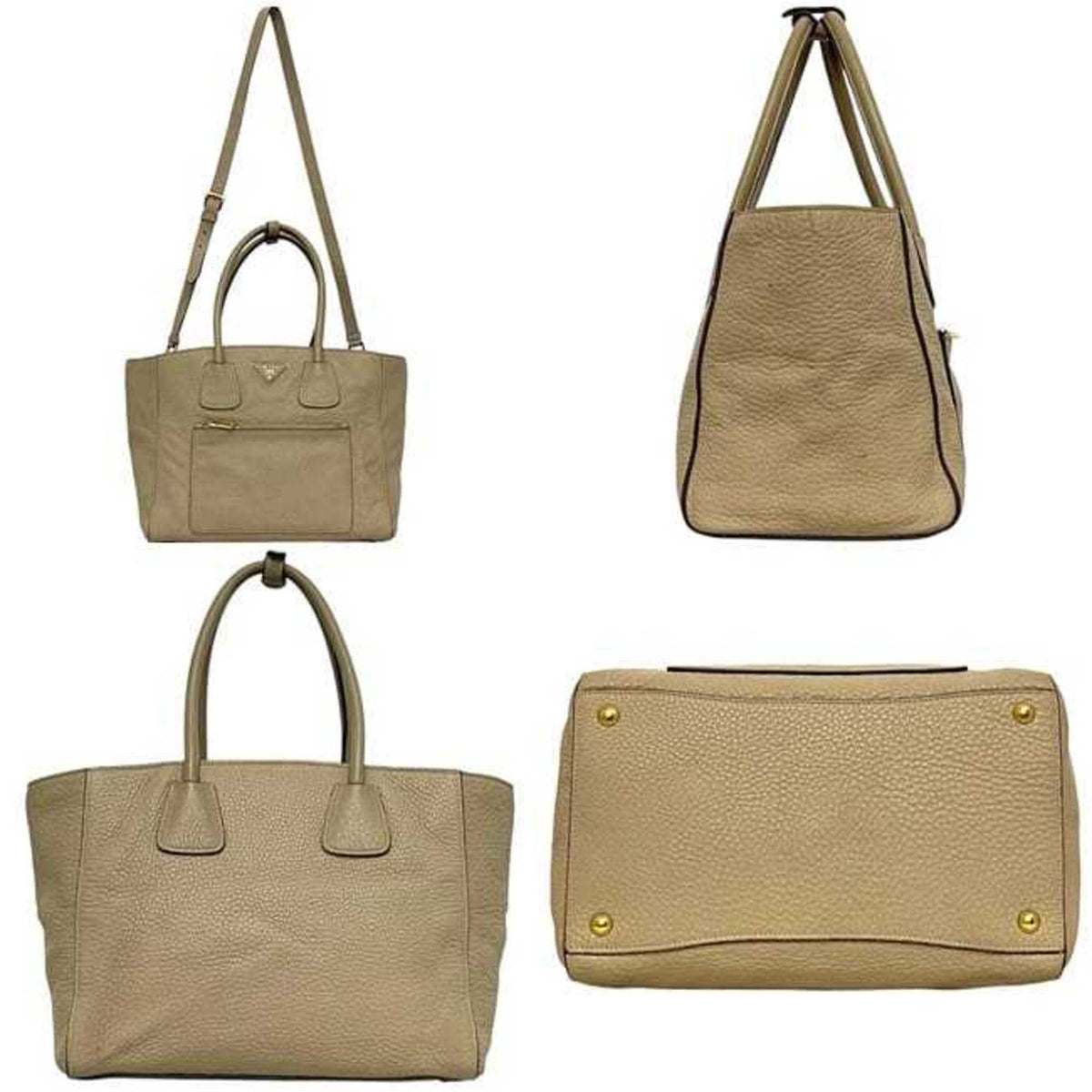 Front Pocket Wing Convertible Tote Vitello Daino