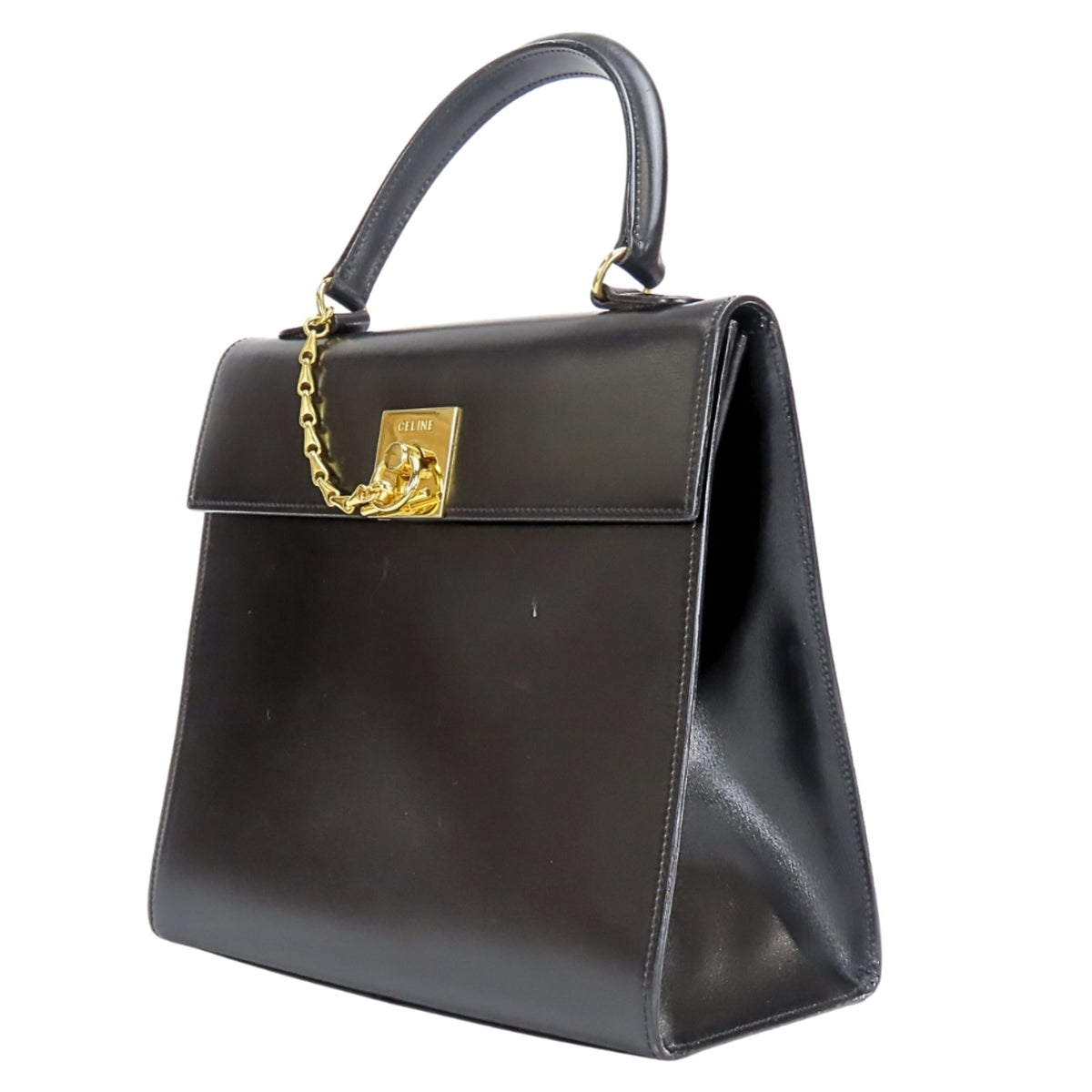 Vintage Logo Top Handle Bag Leather Small
