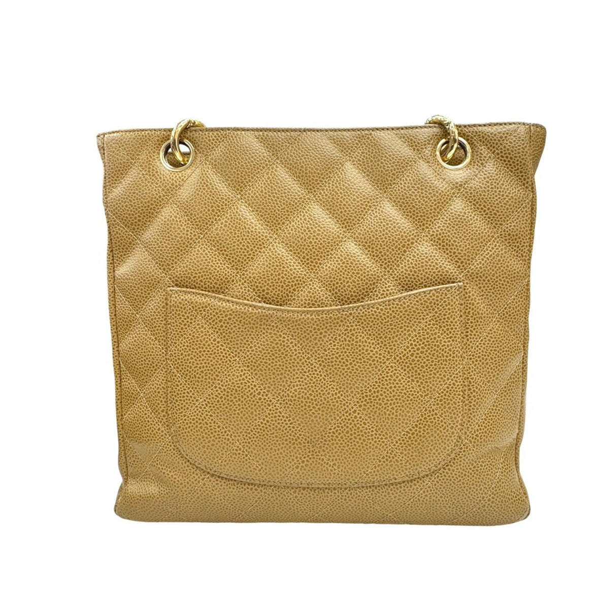 Petite Shopping Tote Quilted Caviar